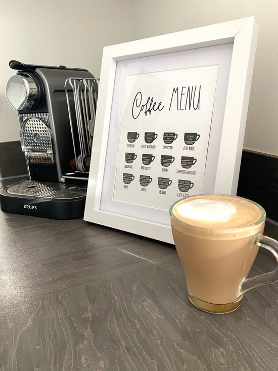 Coffee Menu Kitchen Simple Wall Home Decor Print-1